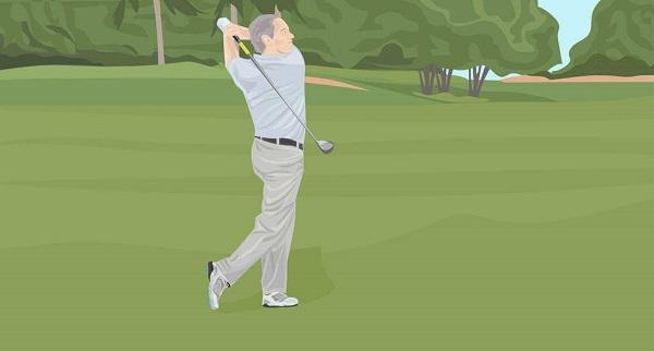 Tư thế dừng gậy trong cách đánh gậy gỗ golf chuyên nghiệp