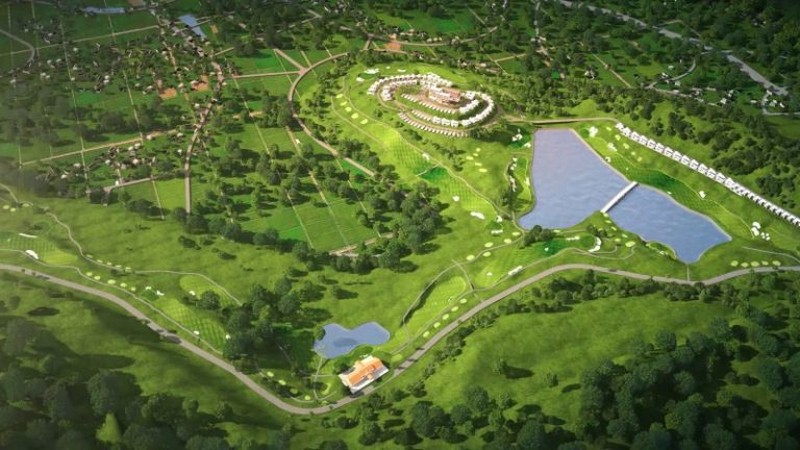 Toàn cảnh sân golf Yên Dũng từ trên cao