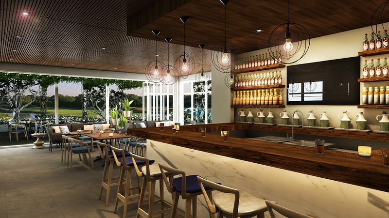 khu vực Cafe tại Sân golf Ecopark - học việc golf EPGA