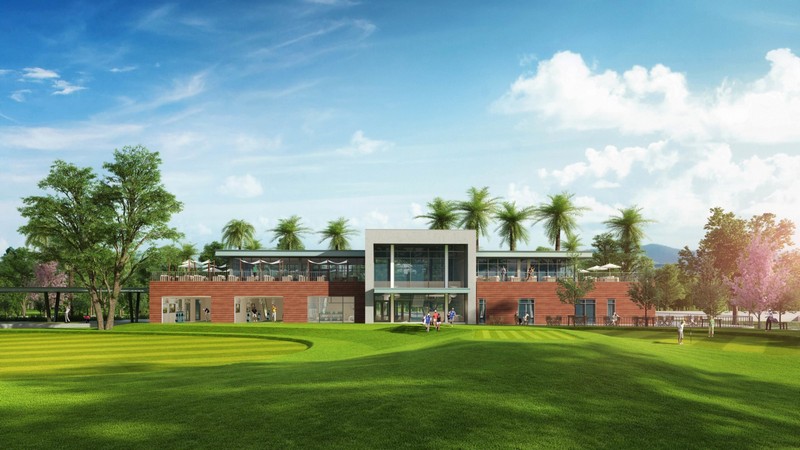 Khu vực tập golf tại sân golf Ecopark