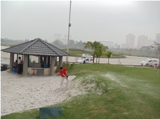 Khu vực bunker tại sân golf Phương Đông