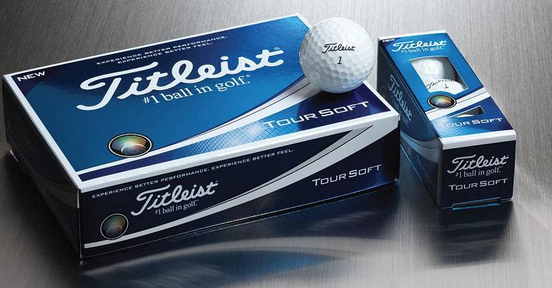 Bóng golf Titleist Tour Soft có cấu tạo cực kỳ mềm mại có khả năng tăng tốc, giảm xoáy, ổn định đường bay cho bóng