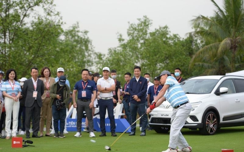 Ông Nguyễn Văn Tùng, Phó bí thư Thành ủy, Chủ tịch UBND TP.Hải Phòng tại lễ khai mạc giải vô địch Golf quốc gia 2022 