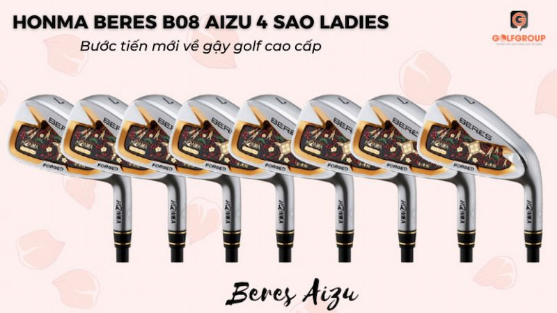 Bộ gậy golf Honma 4 sao Beres Aizu BE08 sở hữu thiết kế tinh tế, sang trọng