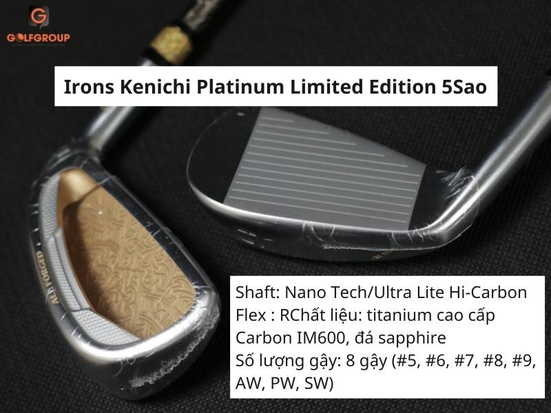 Thông số kĩ thuật của bộ gậy golf sắt kenichi 5 sao limited