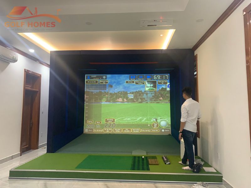 Hình ảnh thực tế phòng golf 3D được thực hiện bởi GolfHomes