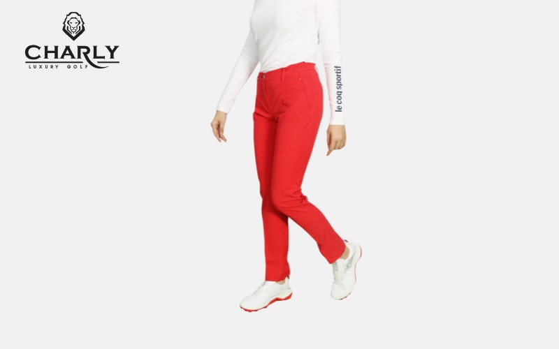 quần dài golf nữ charly đỏ mẫu 1