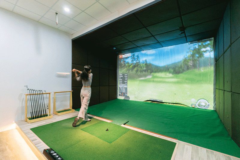 Thảm địa hình được ứng dụng nhiều trong phòng golf 3D