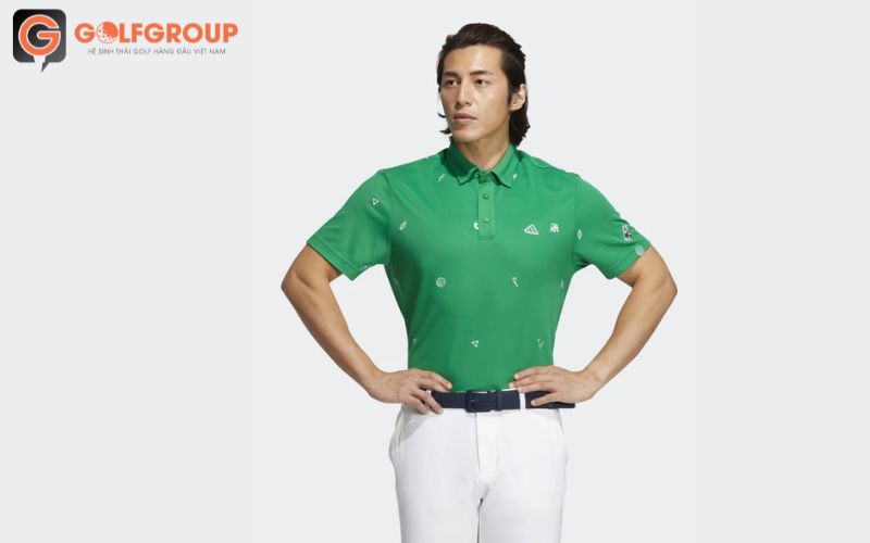 Áo cộc tay nam Adidas Xanh lá -  được các quý golfer ủng hộ nhiệt tình