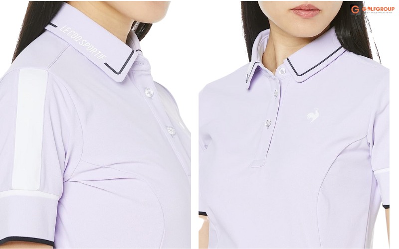 Những chi tiết trên áo golf QGWVJA23 được thiết kế tinh tế