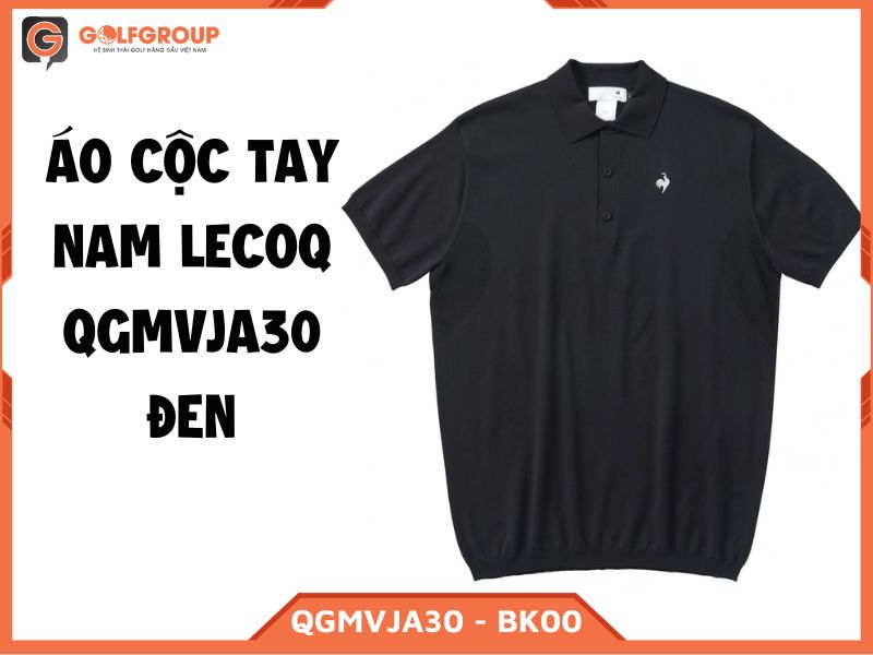 hình ảnh áo cộc tay nam Lecoq QGMVJA30 đen độc đáo được săn đón nhất trong mùa hè năm nay đến từ thương hiệu nổi tiếng của Pháp