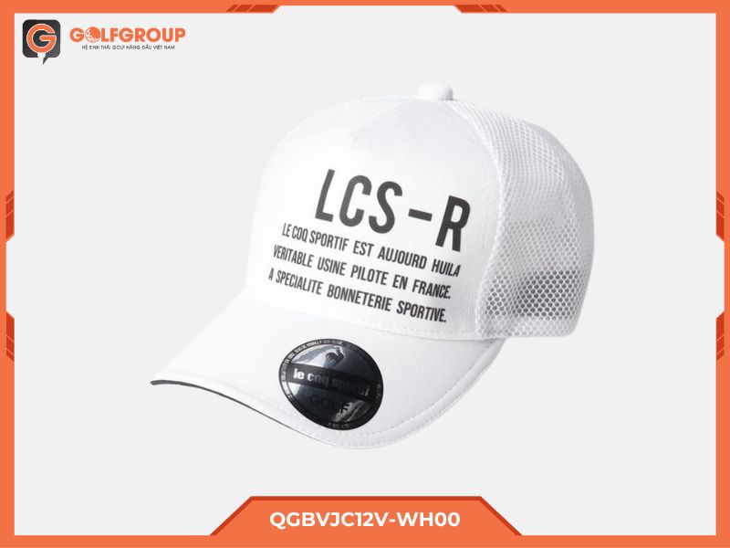 Mũ golf Lecoq QGBVJC12 trắng Lựa chọn hoàn hảo cho golfer theo đuổi phong cách thời thượng