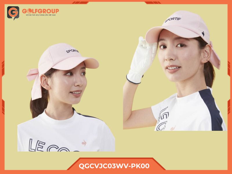 Mũ golf nữ LECOQ QGCVJC03 hồng: Vẻ đẹp thanh lịch và năng động trên sân golf