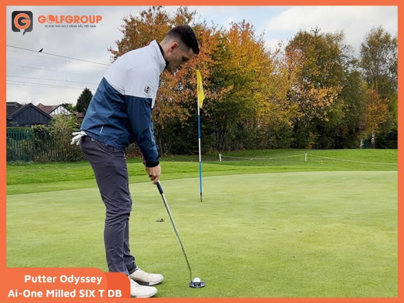 Gậy golf Putter Odyssey Ai-One Milled SIX T DB- Sự kết hợp hoàn hảo với công nghệ AI