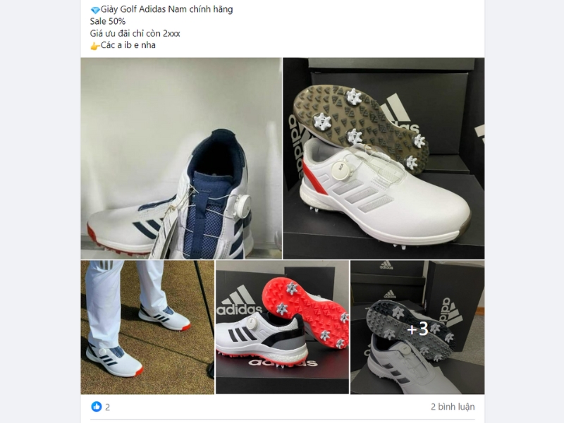 Giày Adidas golf được bán với giá rẻ bất thường có khả năng cao là hàng fake, hàng kém chất lượng