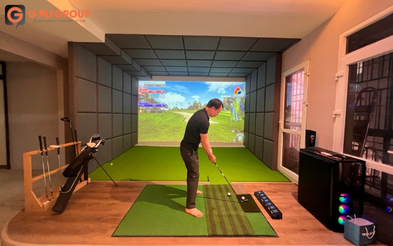 Tự luyện golf tại nhà với phòng golf 3d 