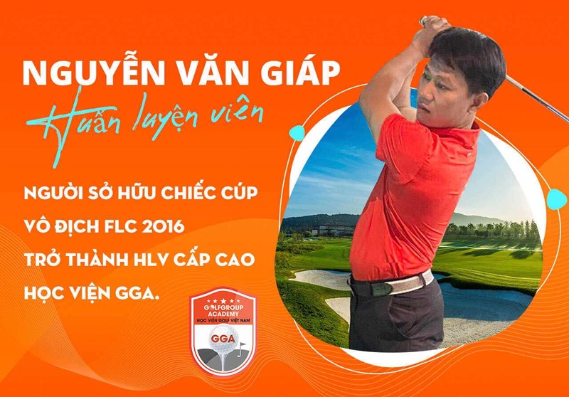 Thầy dạy golf Nguyễn Văn Giáp với kinh nghiệm dày dặn