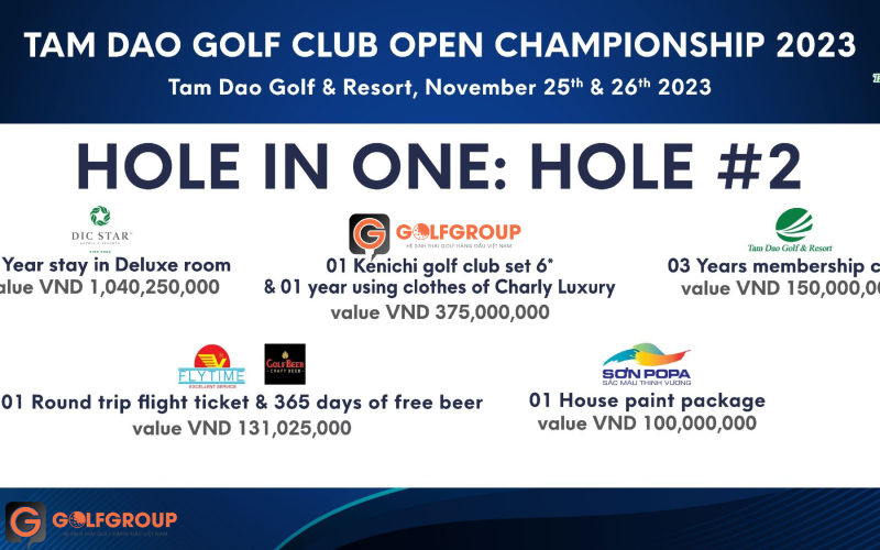 GolfGrouup tham gia tài trợ giải HIO với tổng phần quà lên đến 375 triệu đồng