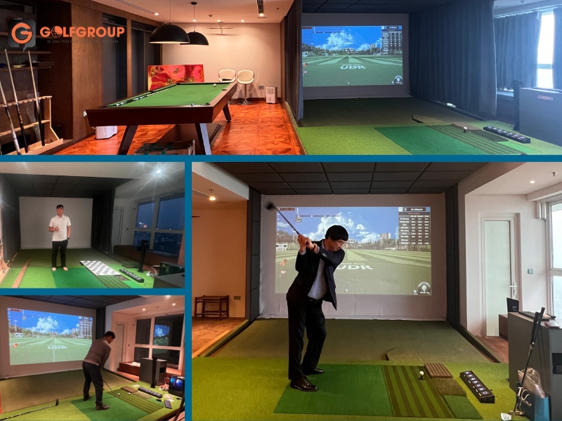 Chủ tịch Phú Thái Holdings Phạm Đình Đoàn dành không gian đẹp nhất trong căn penthouse 3 tầng cho phòng golf 3D 