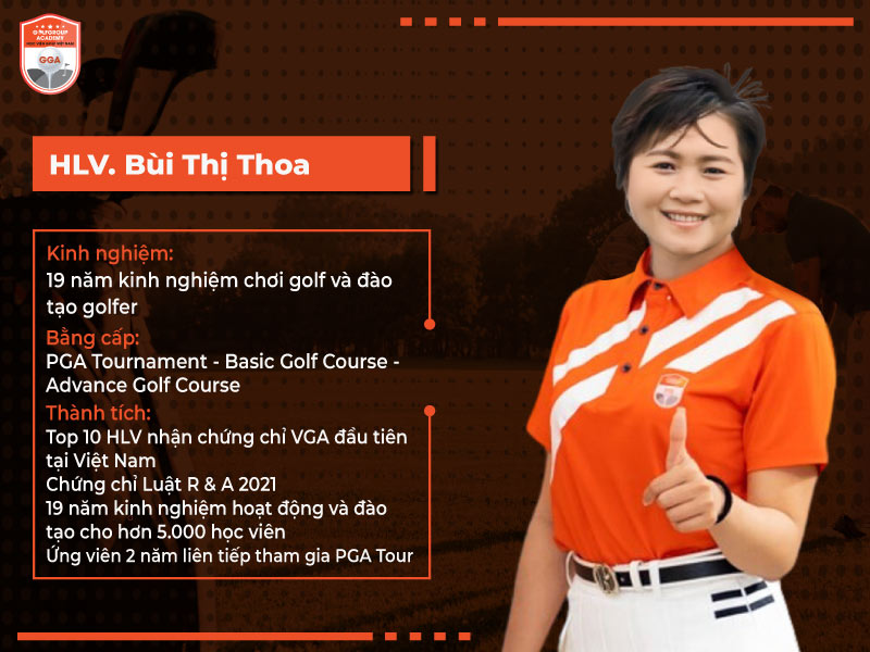Huấn luyện viên Bùi Thị Thoa luôn mang đến cho golfer những bài giảng thú vị và chất lượng nhất
