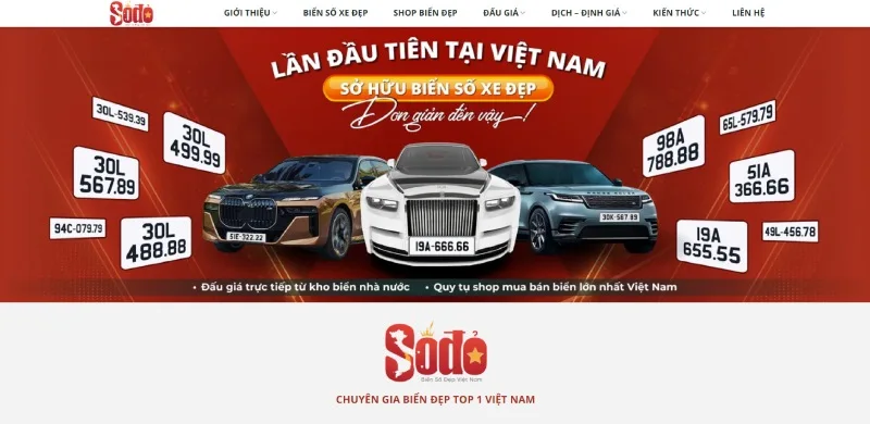 Số Đỏ - Sàn bán biển số đẹp lớn nhất Việt Nam