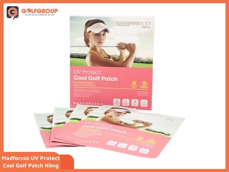 Mặt nạ golf Madforcos UV-Protect Cool Golf Patch hồng dành cho nữ