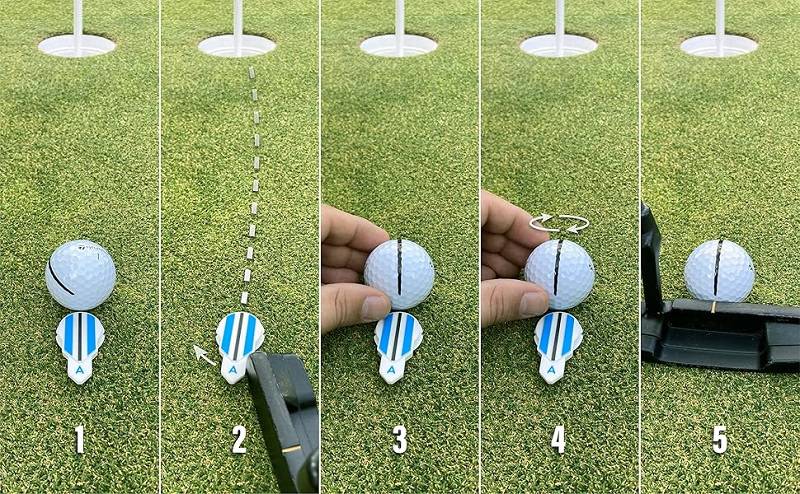 Golfer có thể kết hợp tập  luyện với ball marker