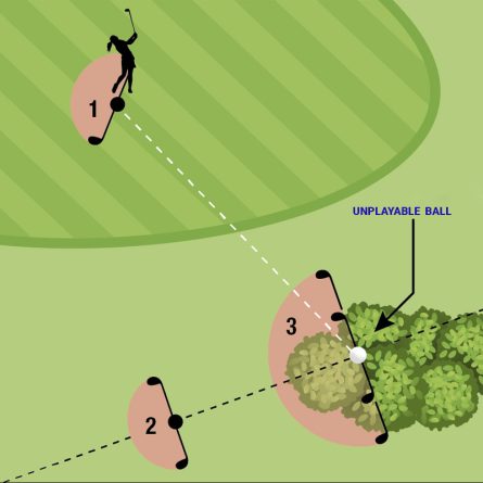 luật golf bóng không đánh được