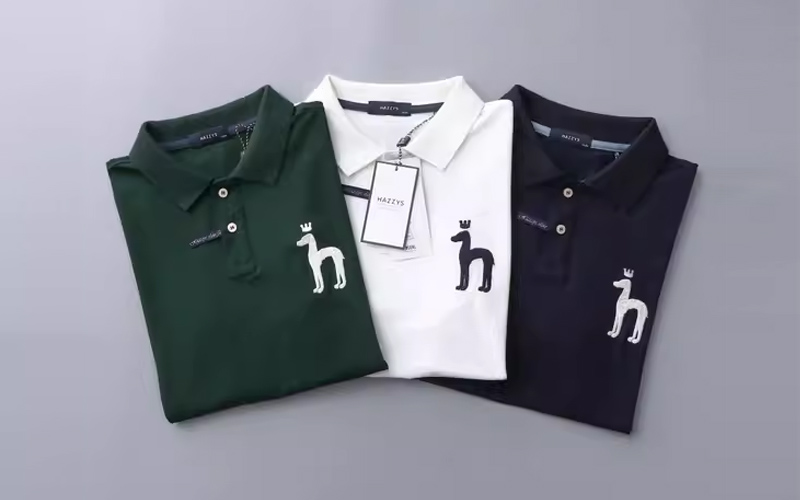 Áo polo logo thêu là sản phẩm nổi bật của Hazzys golf polo