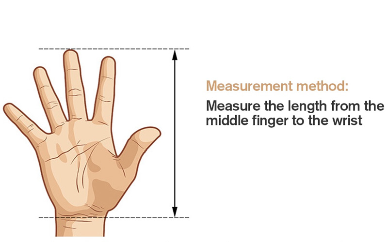 Cần lựa chọn size găng tay phù hợp với kích thước bàn tay